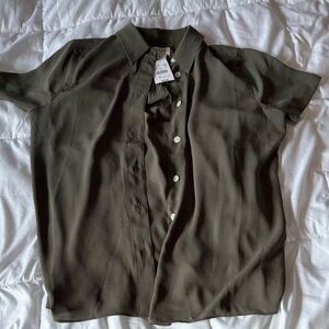 J. Crew Sage Green Collared Shirt